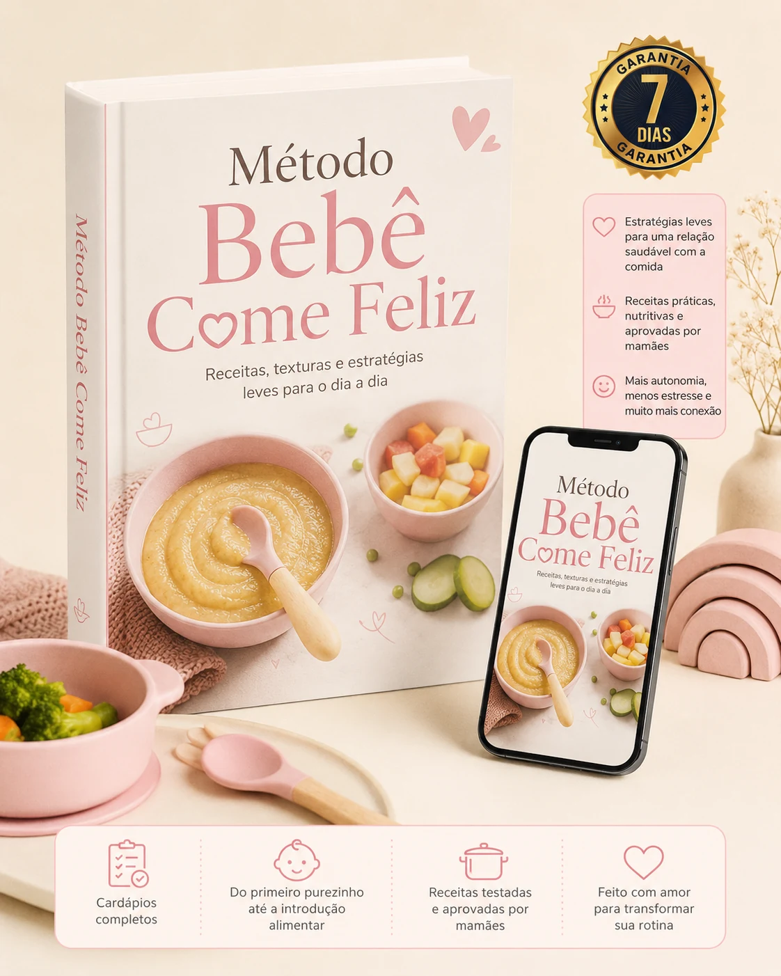 Mockup da capa Método Bebê Come Feliz