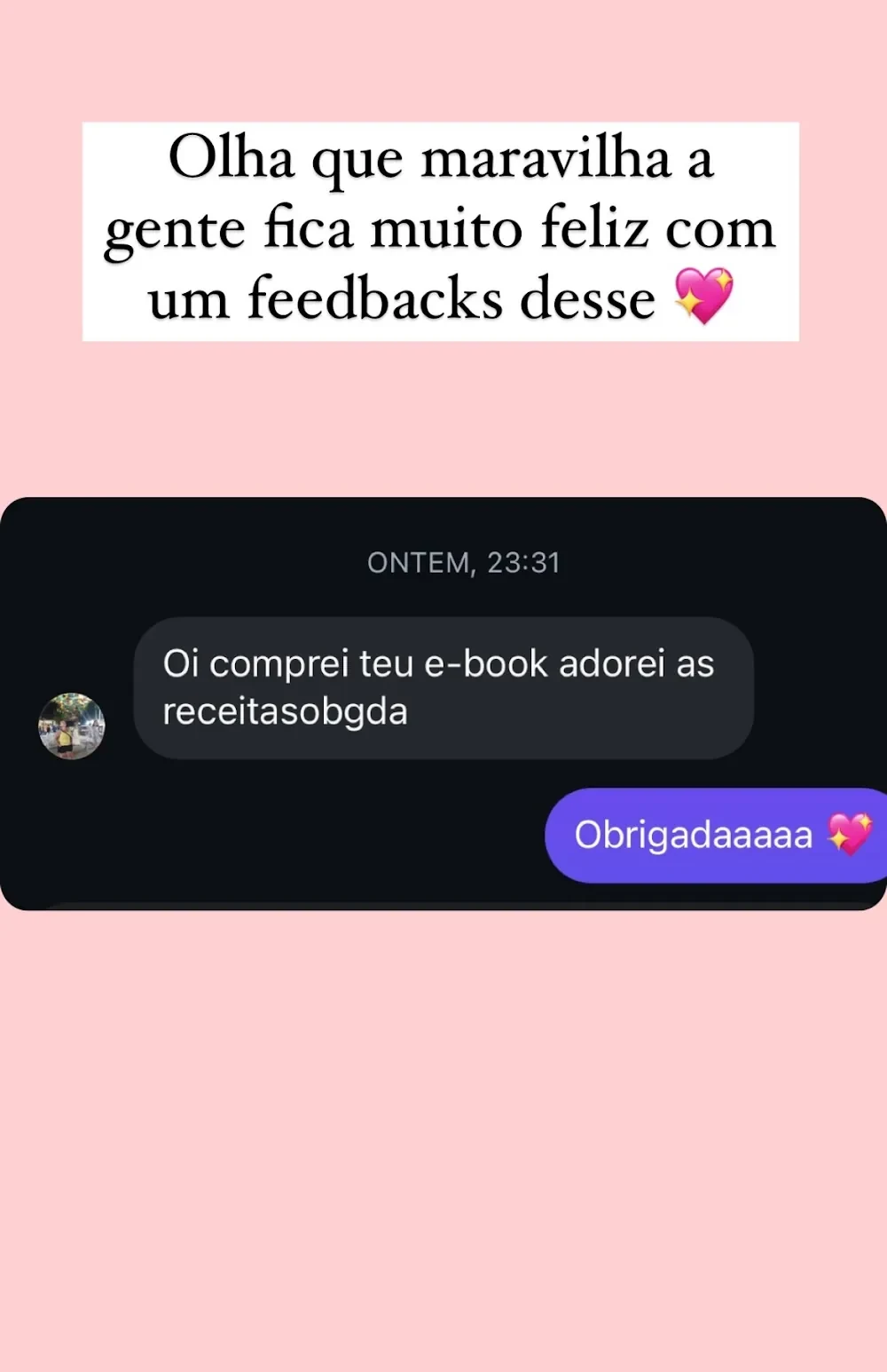 Depoimento de compra do e-book